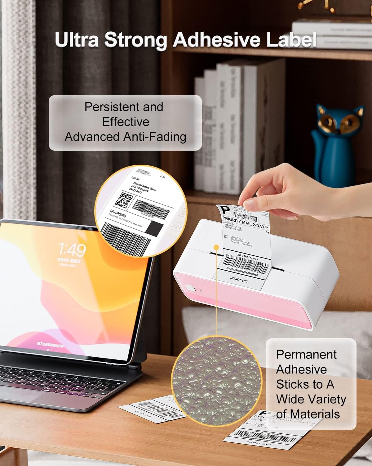 100-1000PCS 4″ x 6″ Thermal Direct Shipping Label For Zebra MUNBYN Phomemo