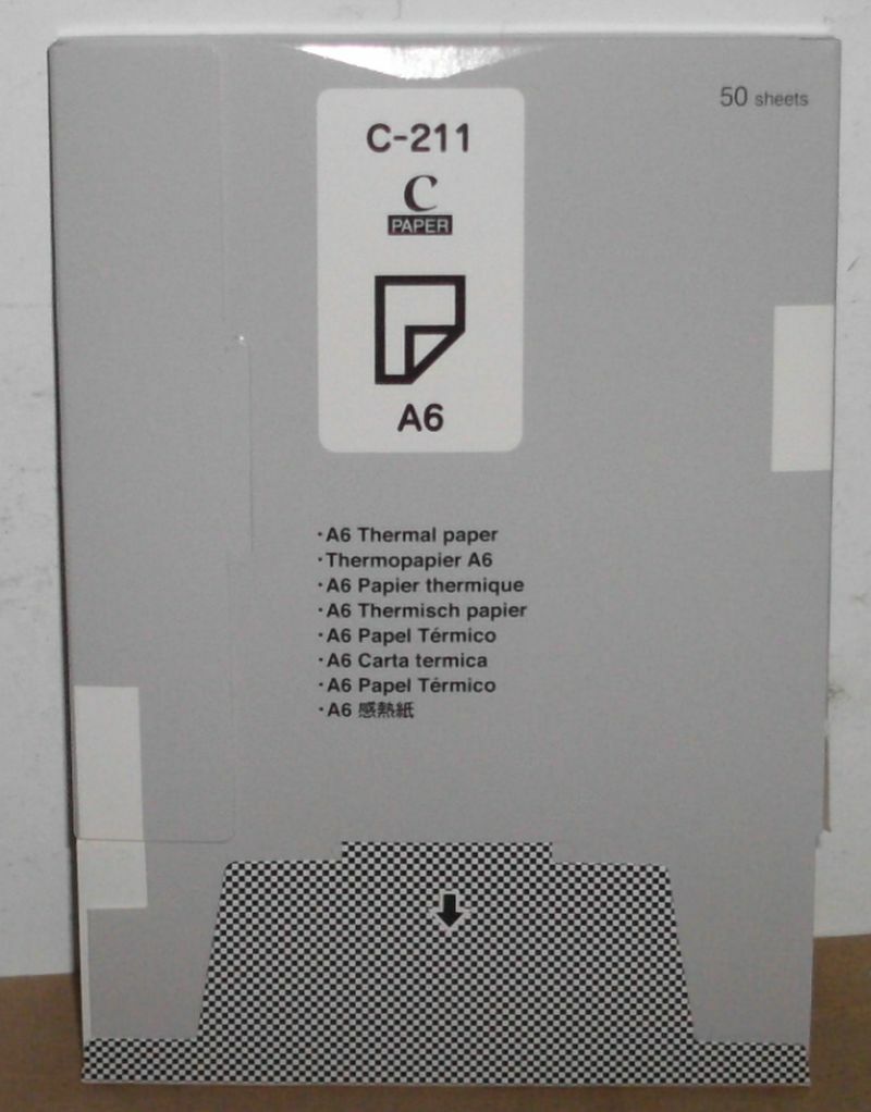 Brother C-211S A6 thermal paper thermal paper for MW 260 A W 50 sheets original packaging A