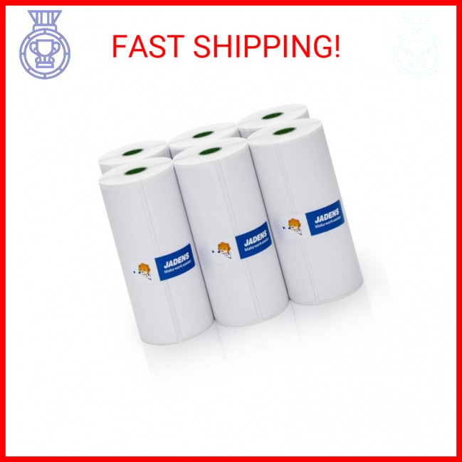 JADENS 6 Rolls Thermal Label Paper, 4×6” Compatible with C10