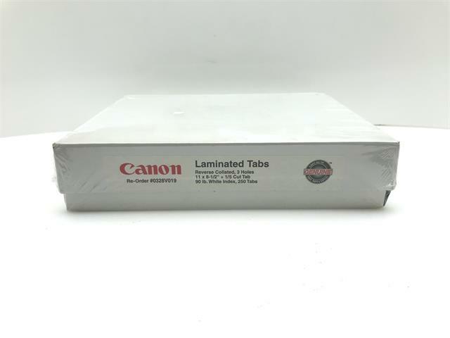Canon 0328V019 Printable Laminated Index Tabs 11×8.5-in 250 Sheets 90lb 3 Holes
