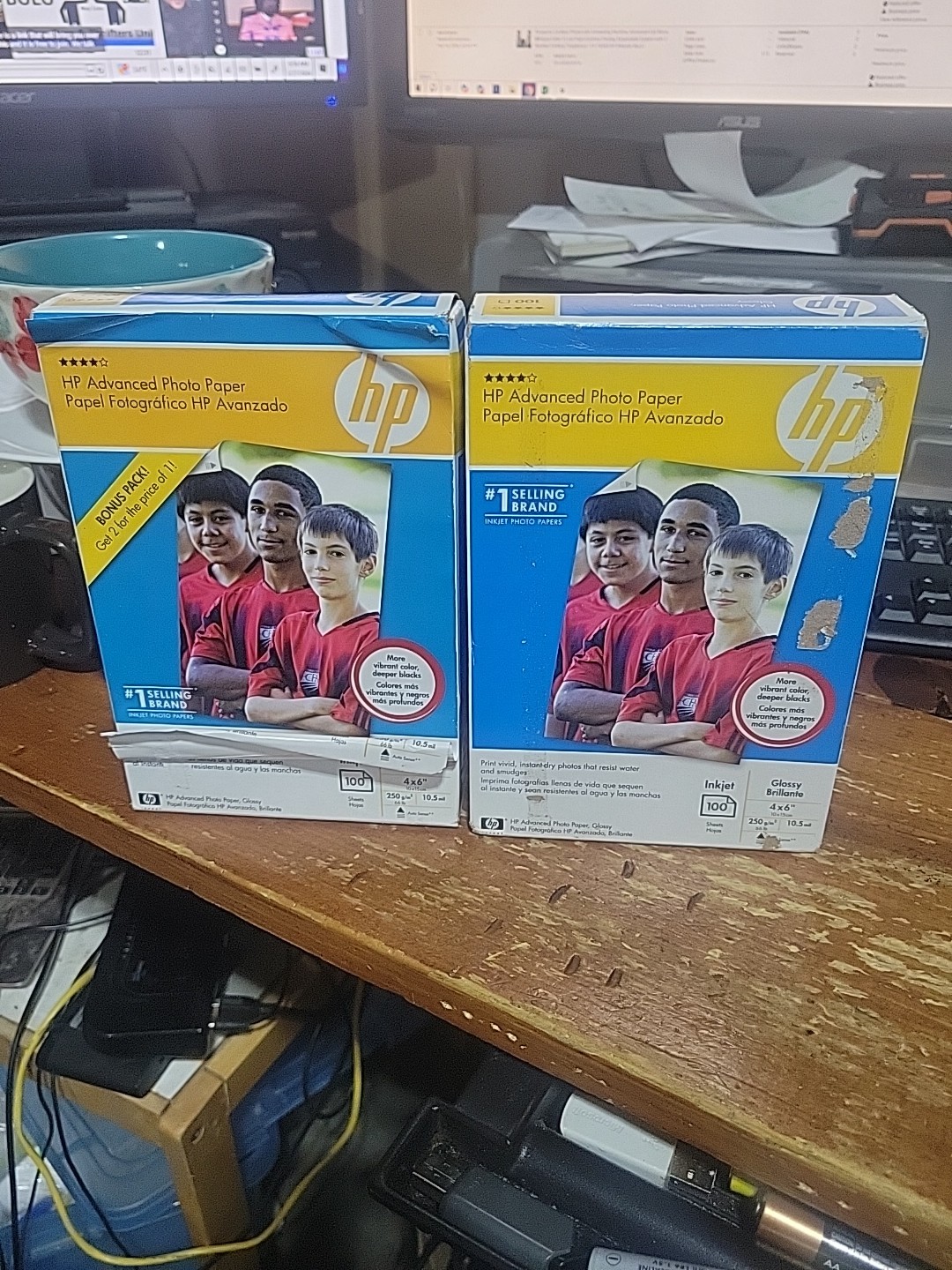 2 Packs HP Advanced Photo Paper 100 Sheet Inkjet Glossy 4”x6” PhotoPrinter Paper