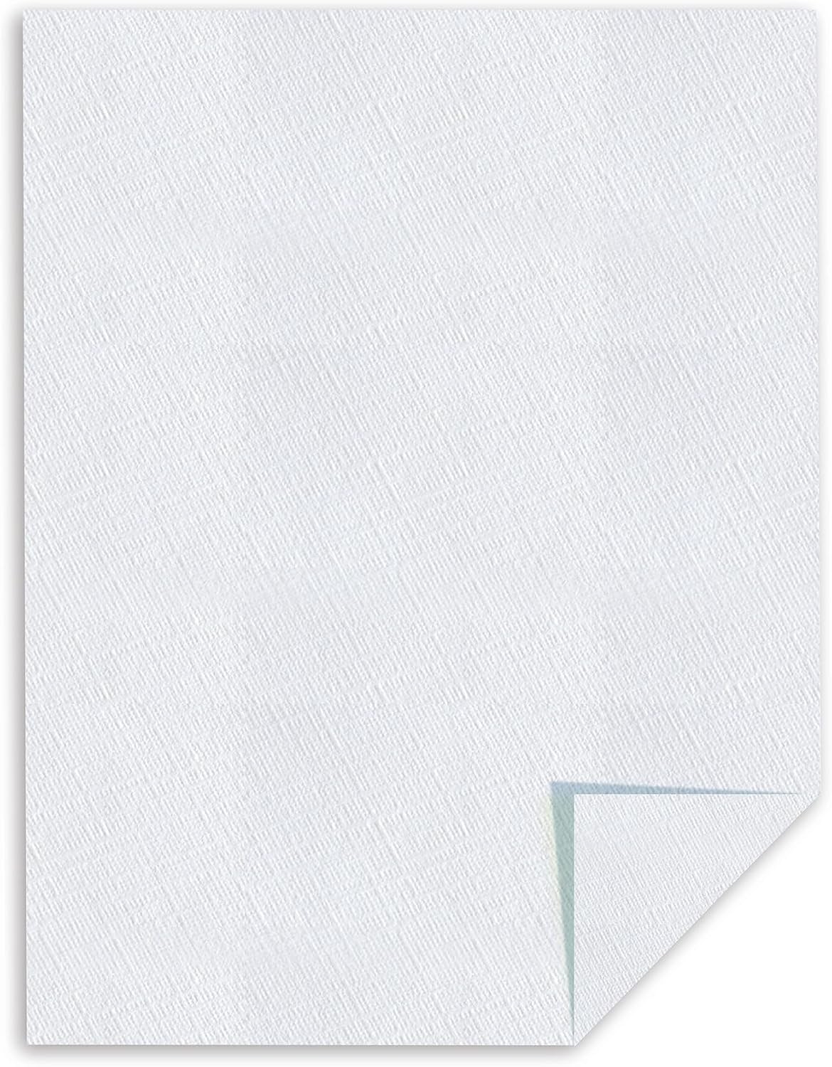 25% Cotton Business Paper 8.5 x 11″ 24 lb/90 GSM Linen Finish White 500 Sheets