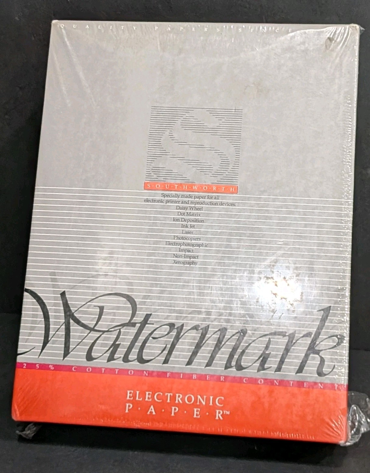 Vintage Southworth Watermark Electronic Paper 25% Cotton Premium 500 Sheets Box