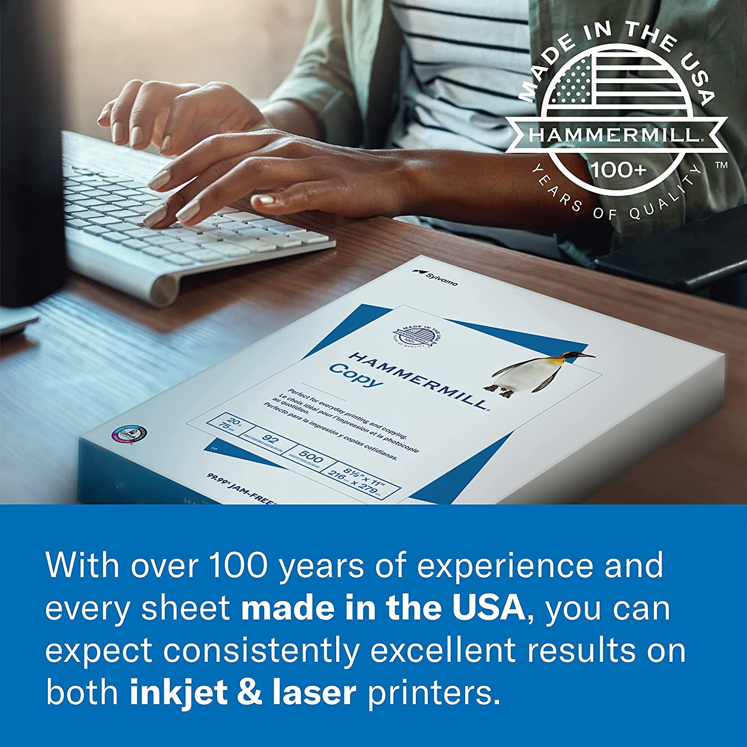 Printer Paper, Premium Inkjet & Laser Paper 24 Lb, 8.5 X 11-1 Ream (500 Sheets)