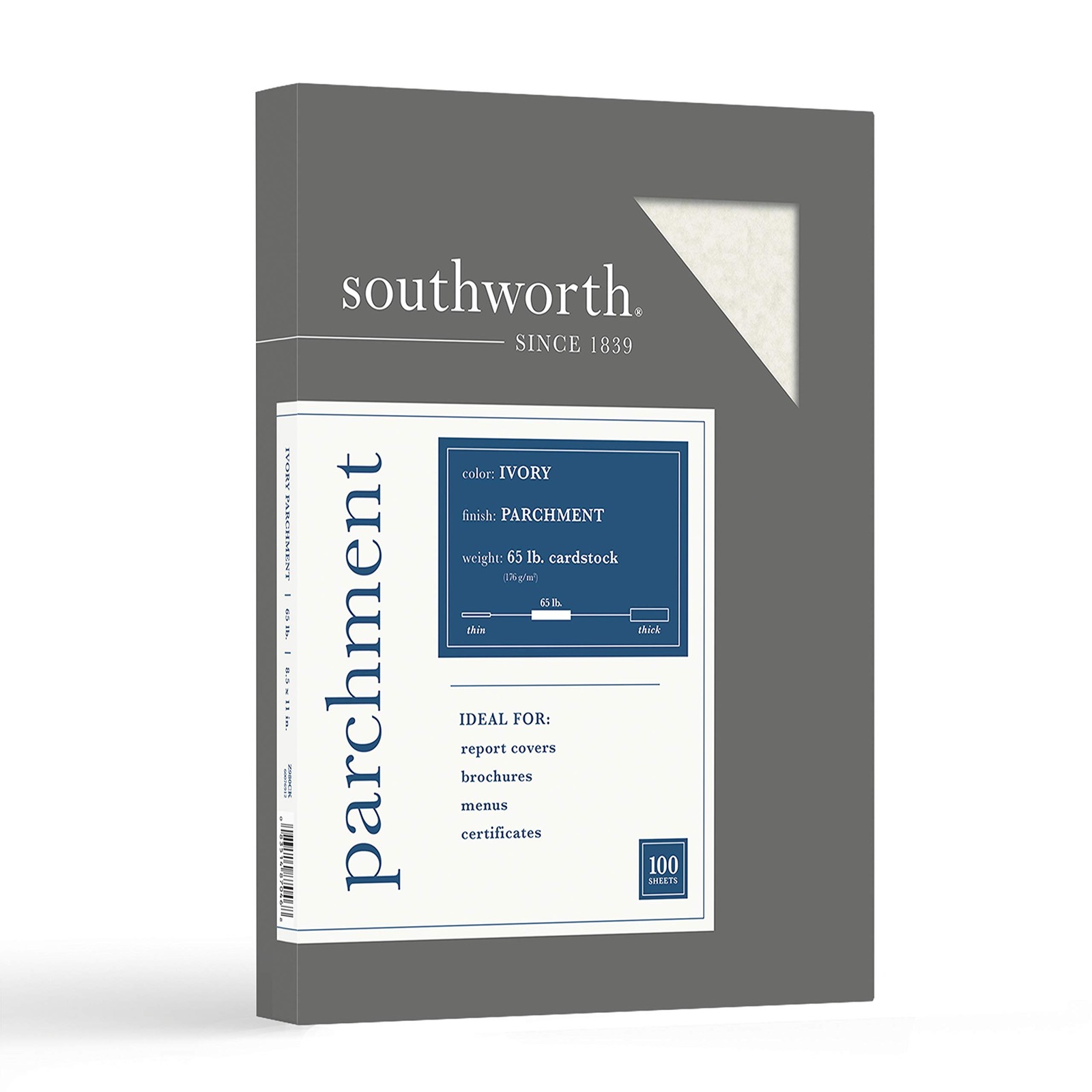 Southworth Company, Agawam, MA Z980CK Fine Parchment Paper,65lb,100