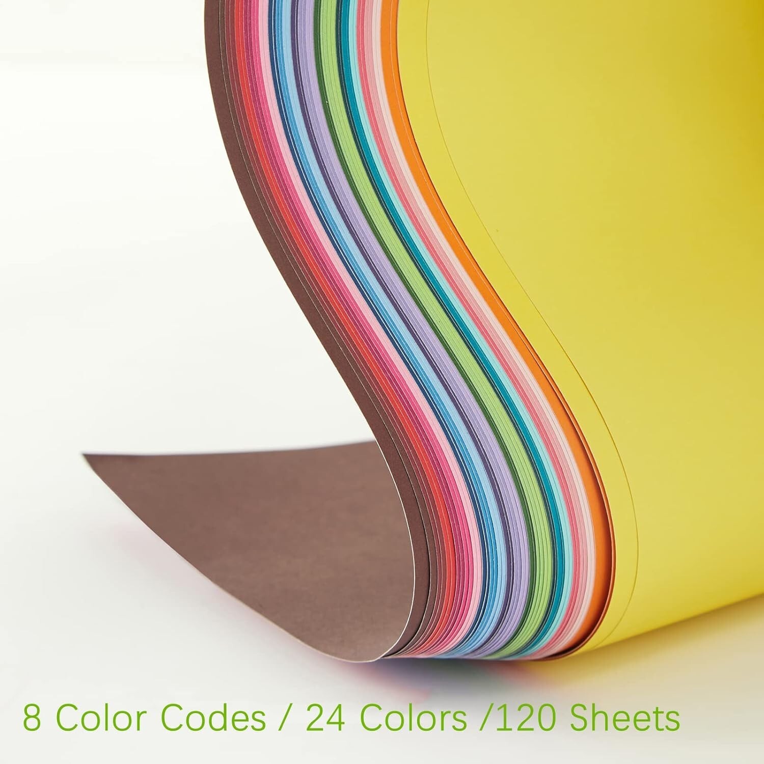 120 hojas de papel de impresora de cartulina de colores, 120 g/m², 32 lb