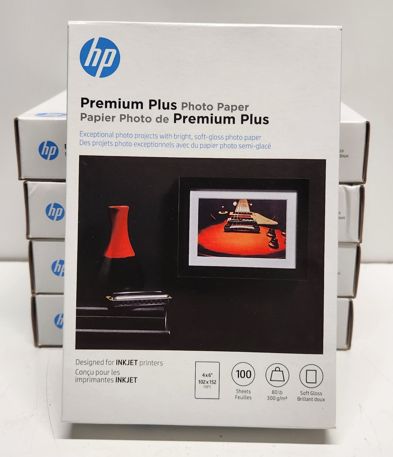HP Premium Plus Soft Gloss Inkjet Photo Paper 4×6″ 100 Sheets CR666A Qty 5
