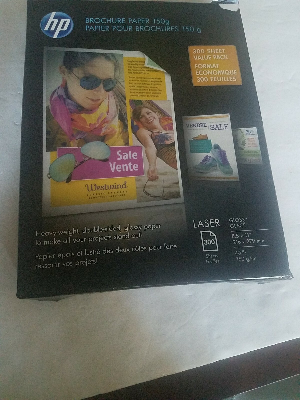 Hp Brochure Paper 8.5 11″ 216 X 279 300 Sheet Package-Excellent Paper