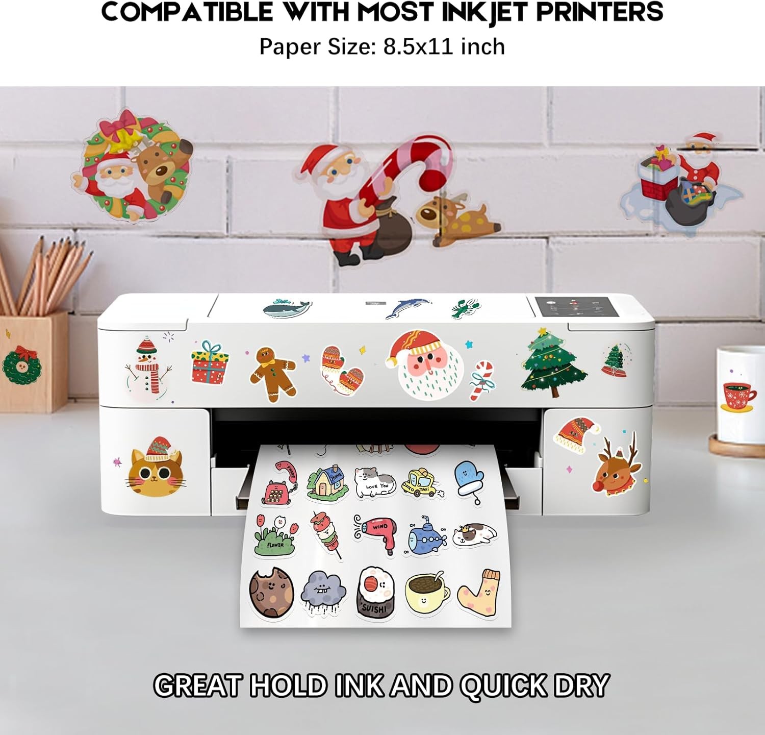 Inkjet Clear Sticker Paper 30 Sheets Waterproof