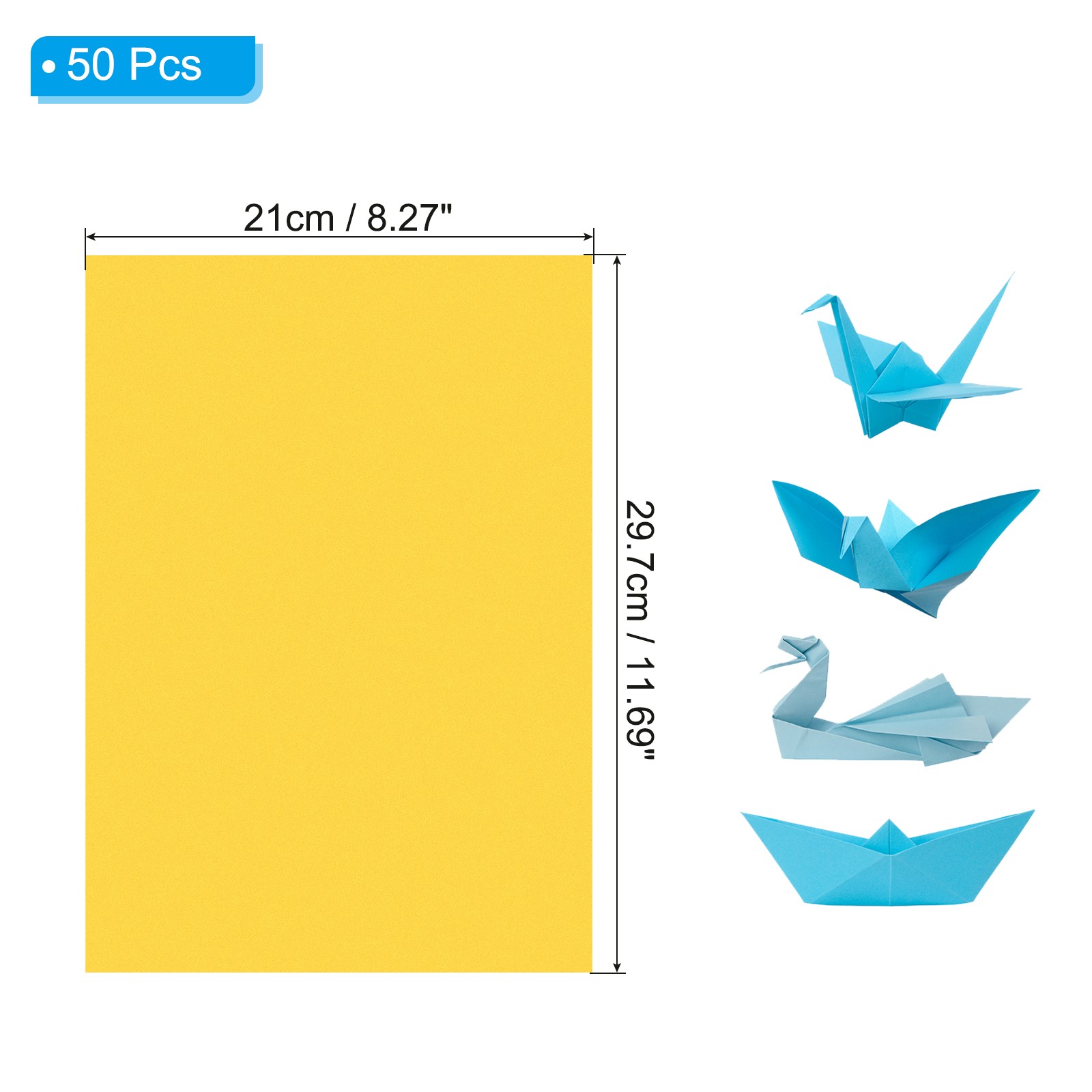 Golden Yellow Color Copy Paper, 50 Sheets 11.7×8.3″ A4 70gsm