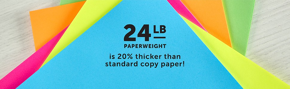 Astrobrights® Bright Color Paper, Letter Size Paper, 24 lb, Assorted Colors, 500
