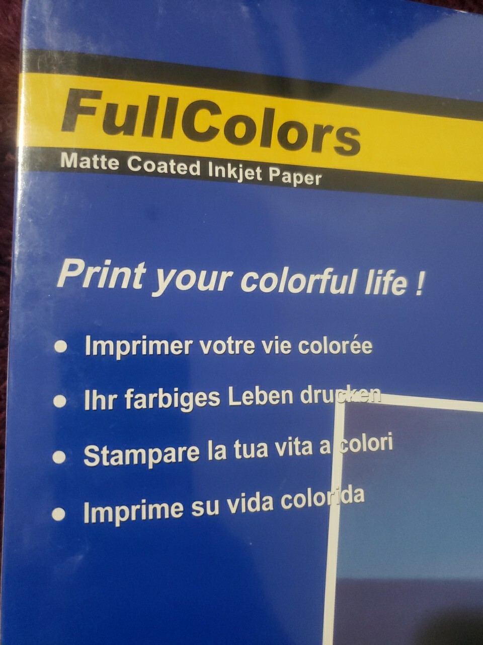 FULL COLORS A4 MATTE COATED INKJET PAPER 108g/m -50Sheets