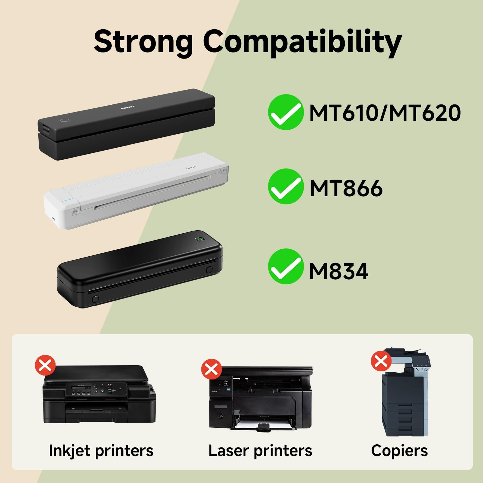 200 Sheets Thermal Printer Paper 8.5×11″ BPA-Free for Home & Business Use