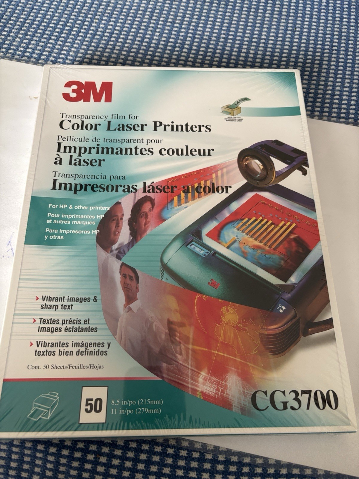 (NEW) 3M Transparency Film For Color Laser Printers CG3700 (50 Sheets)SEALED BOX