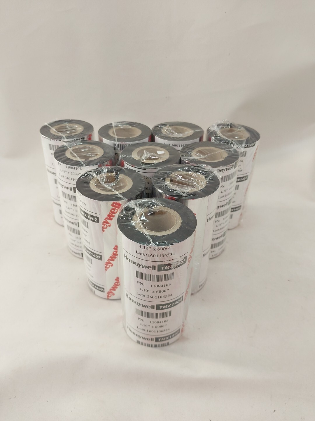 PACK OF 10! Intermec HONEYWELL TMX1407 WAX RIBBONS 4.1″ X 6000″ PN 11084106