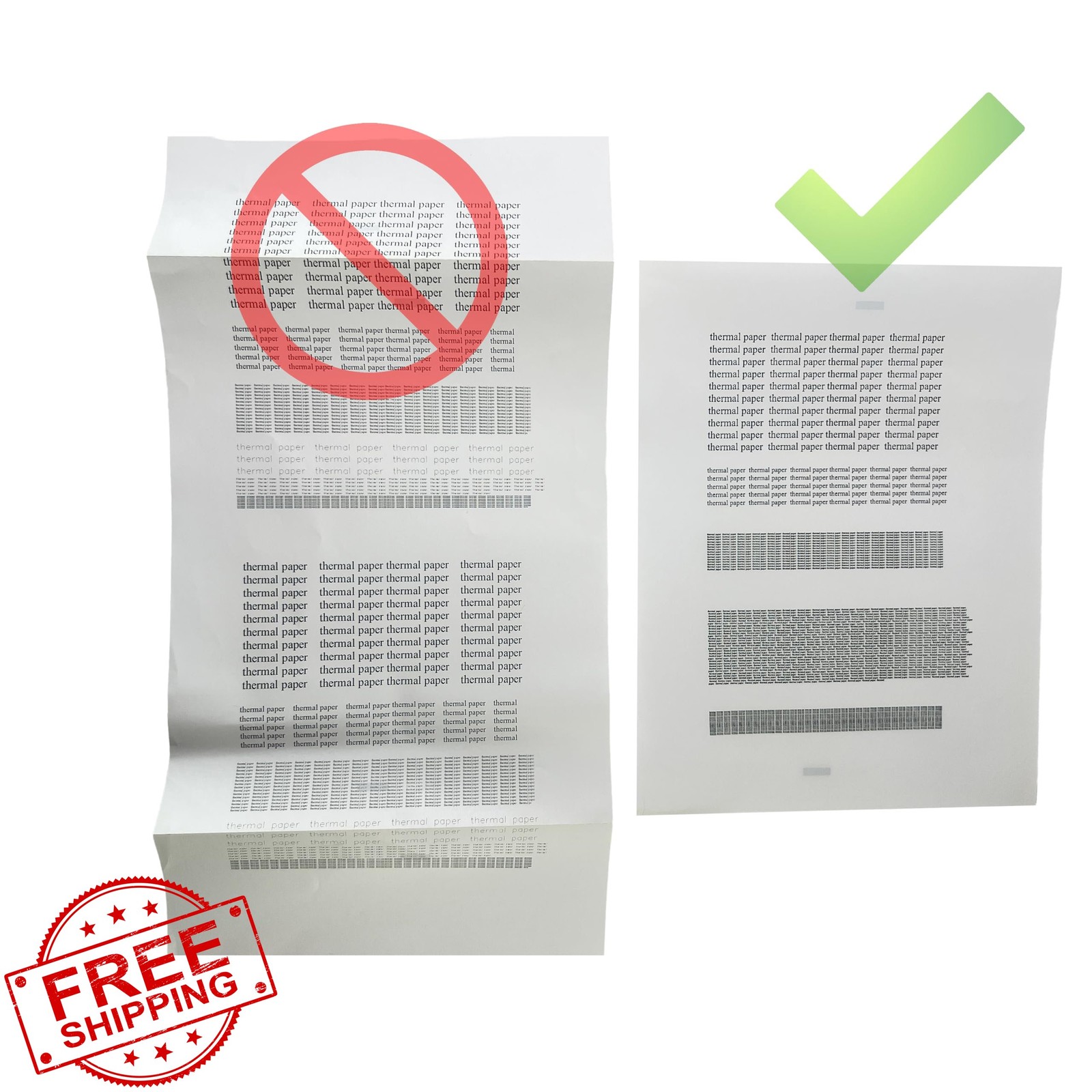 Thermal Printer Paper 8.5×11″ 200 Pages Continuous Folded BPA-Free