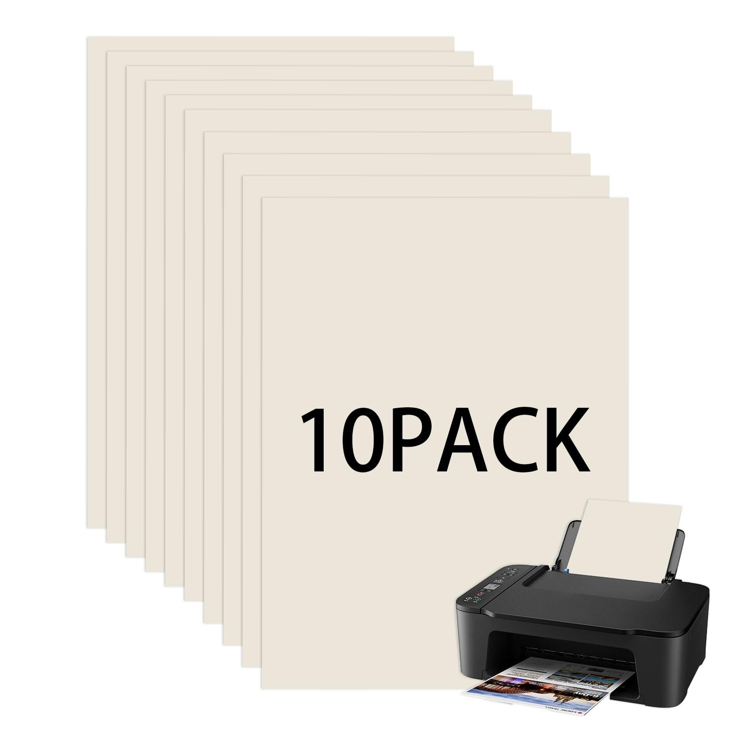 10 Pack Waterproof Printable Adhesive Film Transparent Vinyl Sticker Pa…