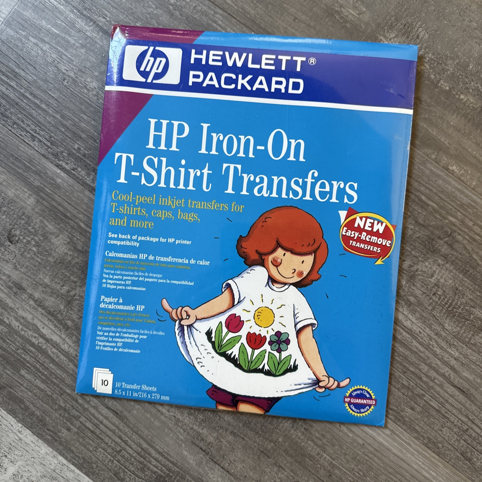 HP Hewlett Packard Inkjet T-Shirt Transfer Iron-On Sheets, Set of 10 (NEW)