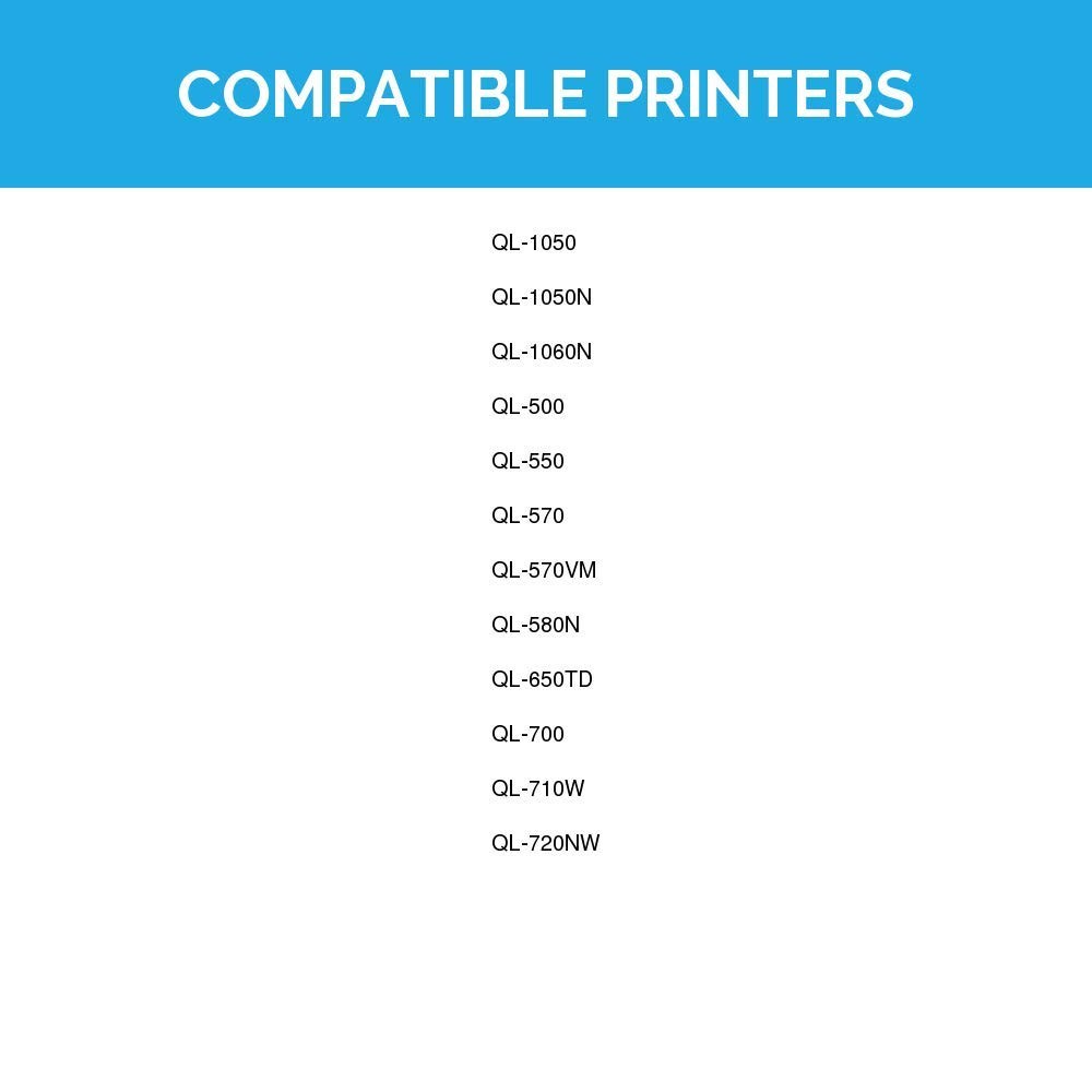 LD Compatible Brother DK-1201 6 Rolls of Address Labels / 1.1 in x 3.5 in