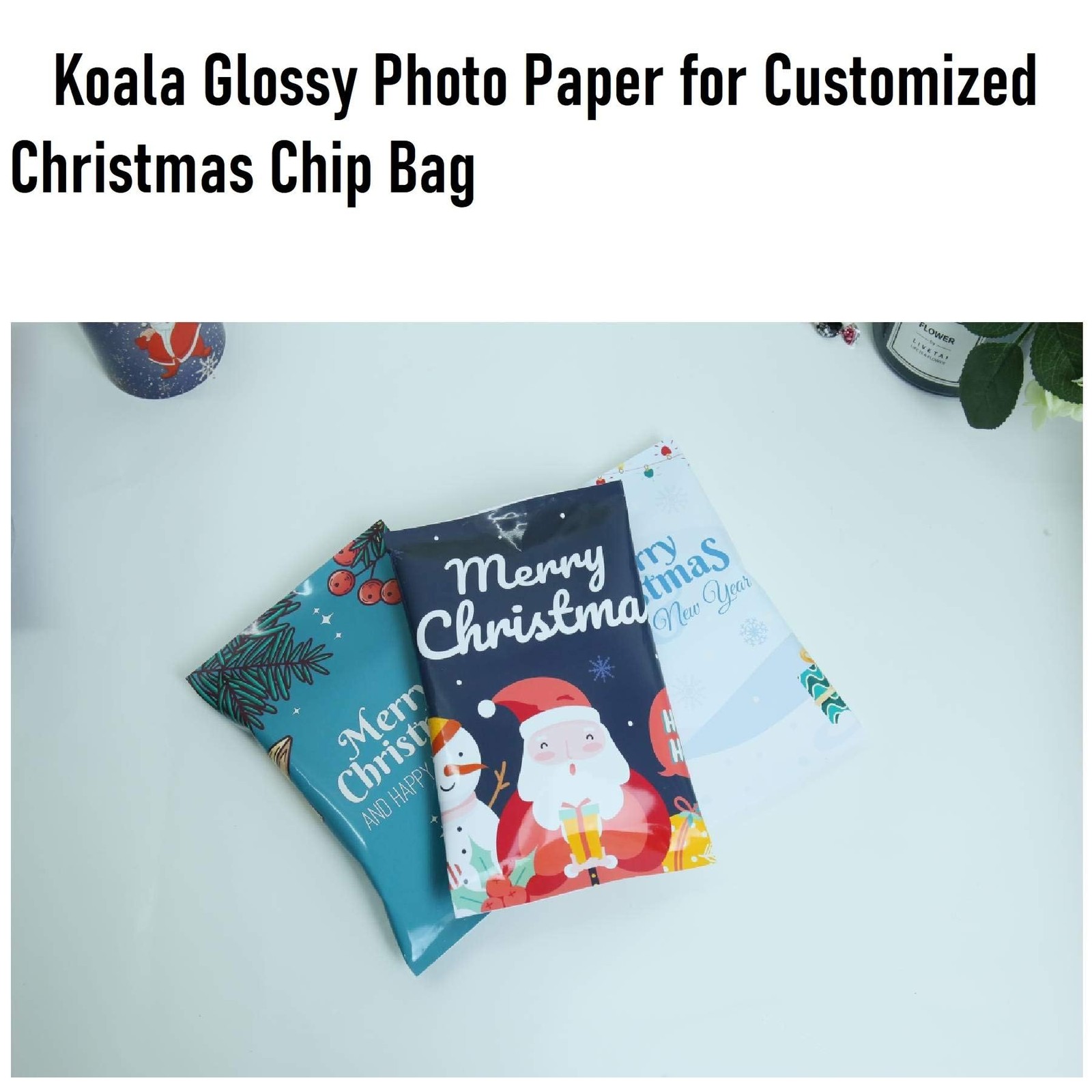 Koala Glossy Thin Photo Paper 8.5×11 Inch 36LB 100 PCS For DIY Chip Bag