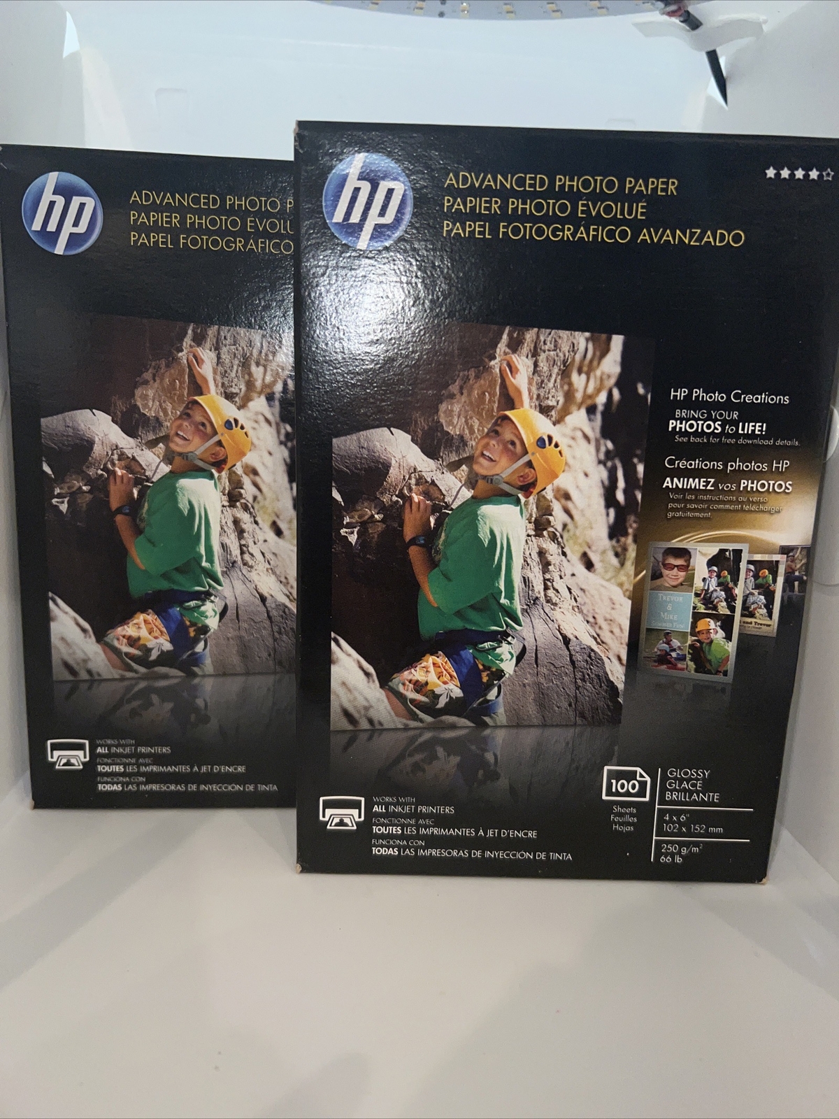 Hewlett-Packard Q6638A 4×6 In. Glossy Printer Paper – 100 Sheets- (Lot Of 2) New