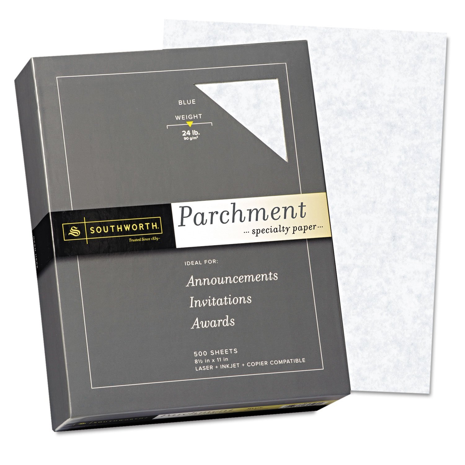 Southworth Parchment Paper 8.5″ x 11″ 24 lb/90 GSM Blue 500 Sheets – Packagin…