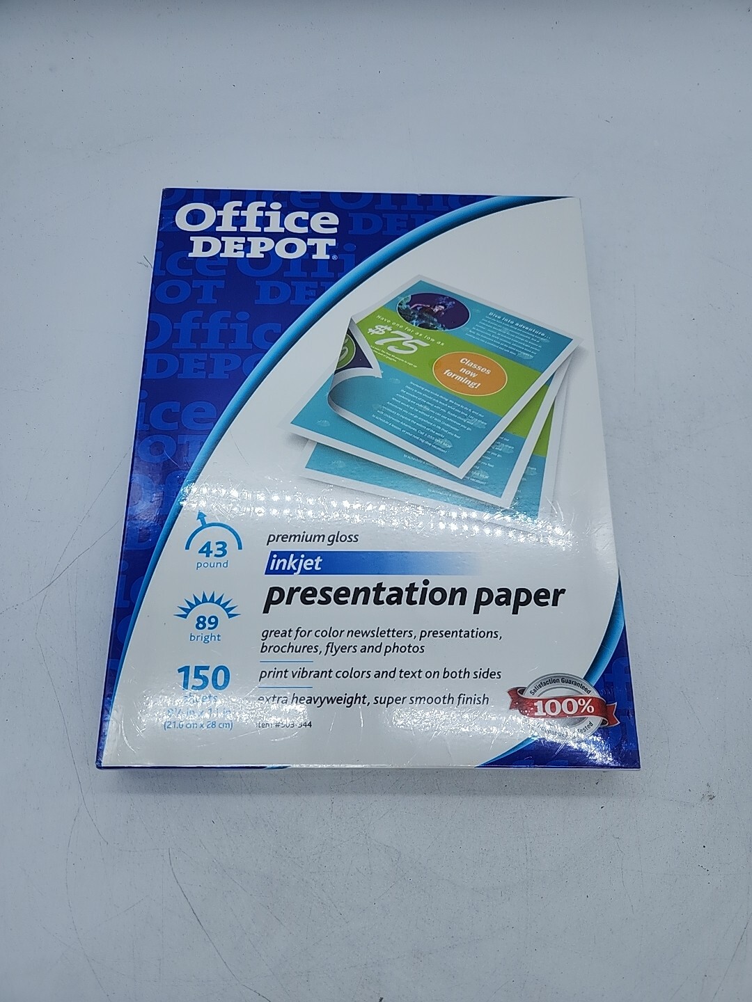 Office Depot Premium Color High Gloss Presentation Paper 8.5″ X 11″ 150 sheets