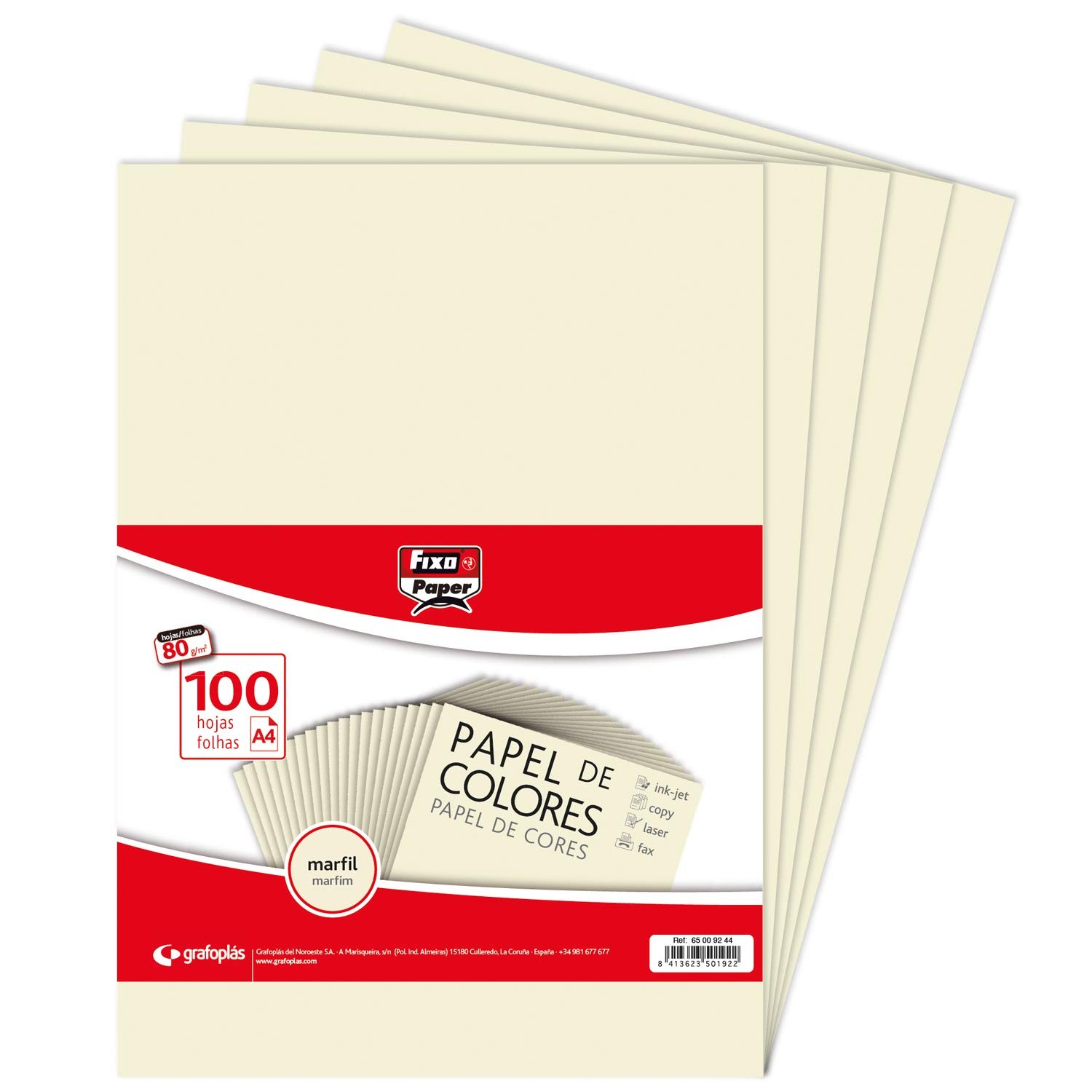Solid Sheets 80g, Paper, Ivory, A4