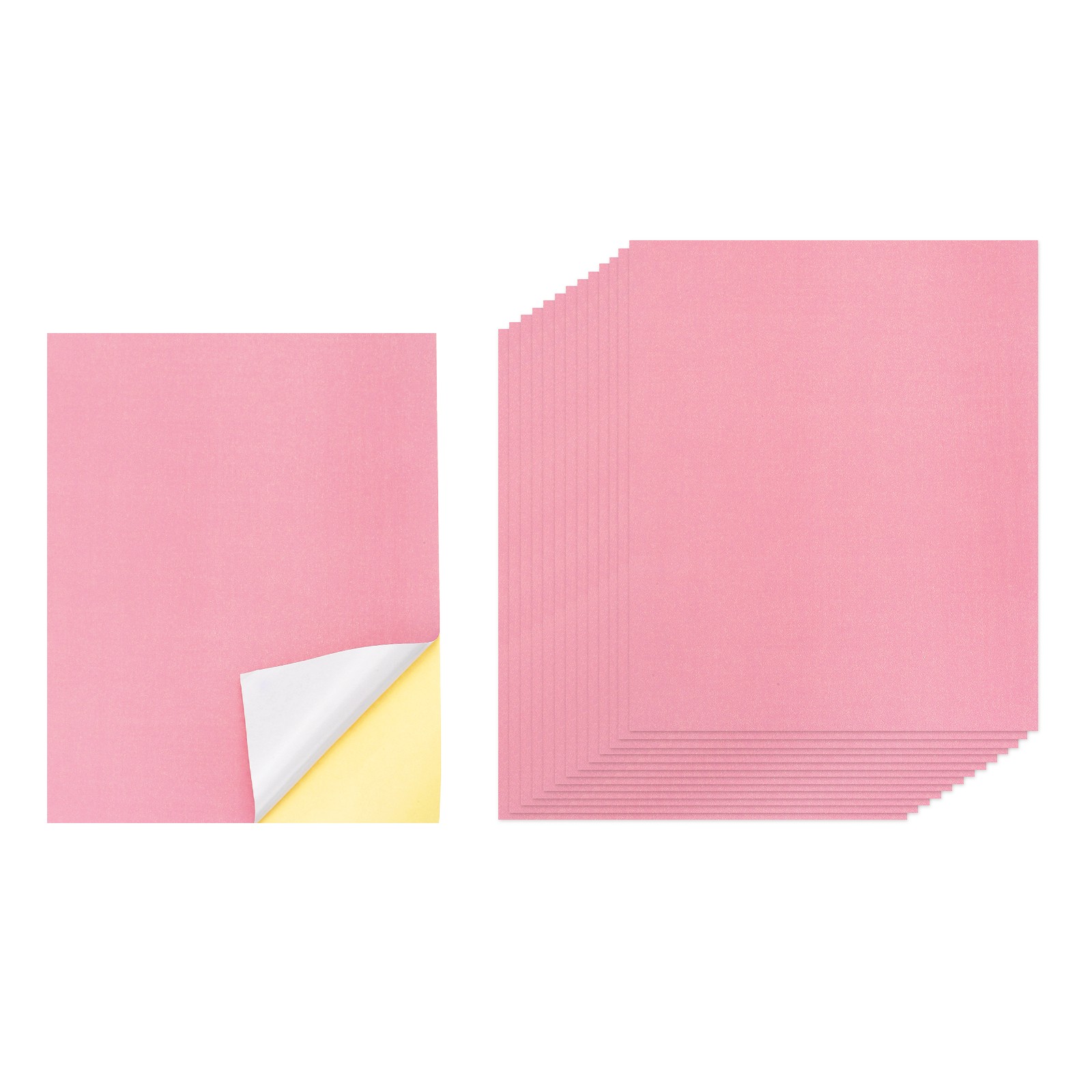 30 Sheets Printable Vinyl Sticker Paper for Inkjet Printer, Light Pink