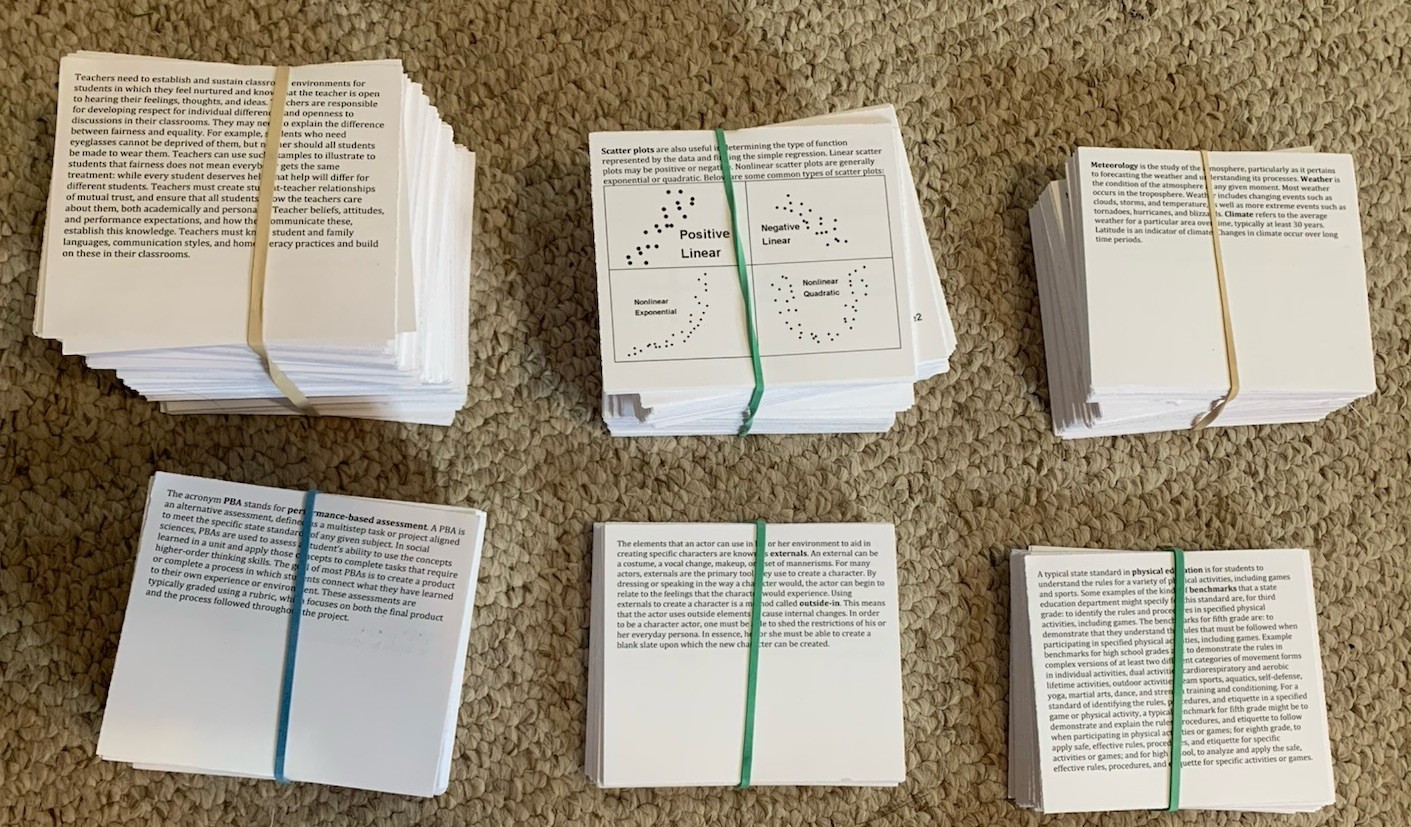 ILTS 305 Elementary Education Teacher Certification Flash Cards for Test