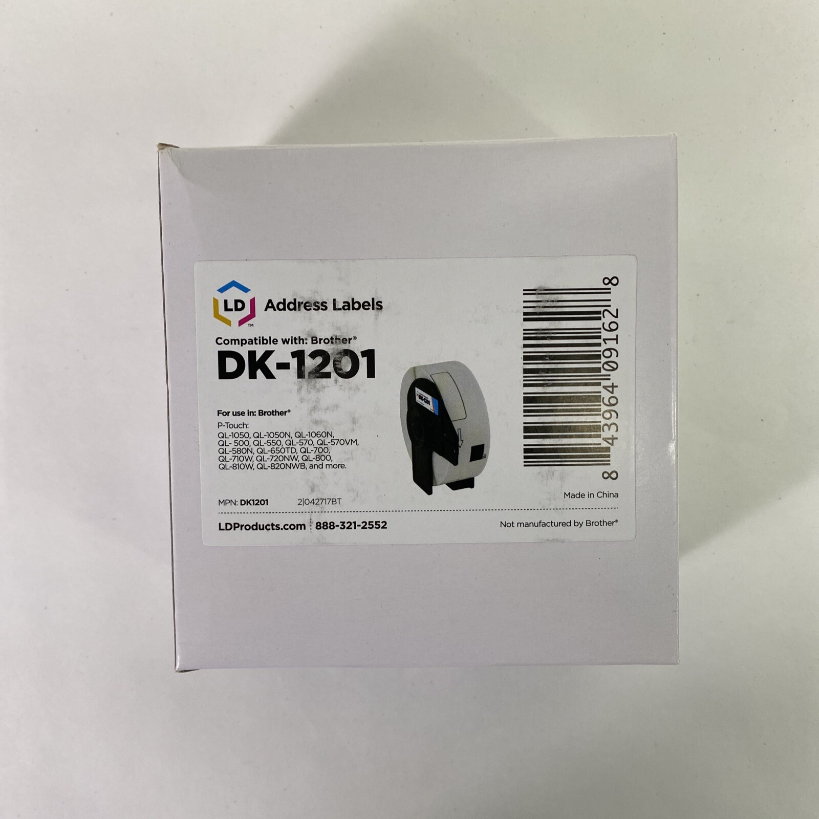 LD Compatible Brother DK-1201 Address Labels / 1.1 in x 3.5 in