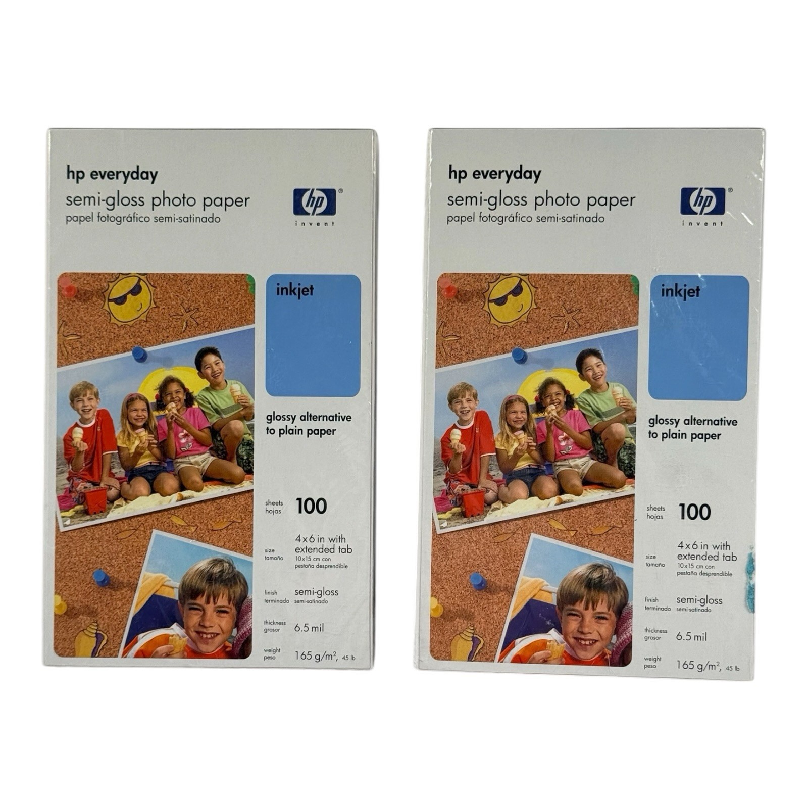2 Packs HP Everyday Inkjet Photo Paper Semi Gloss 4″ x 6″, 100 Sheets New Sealed
