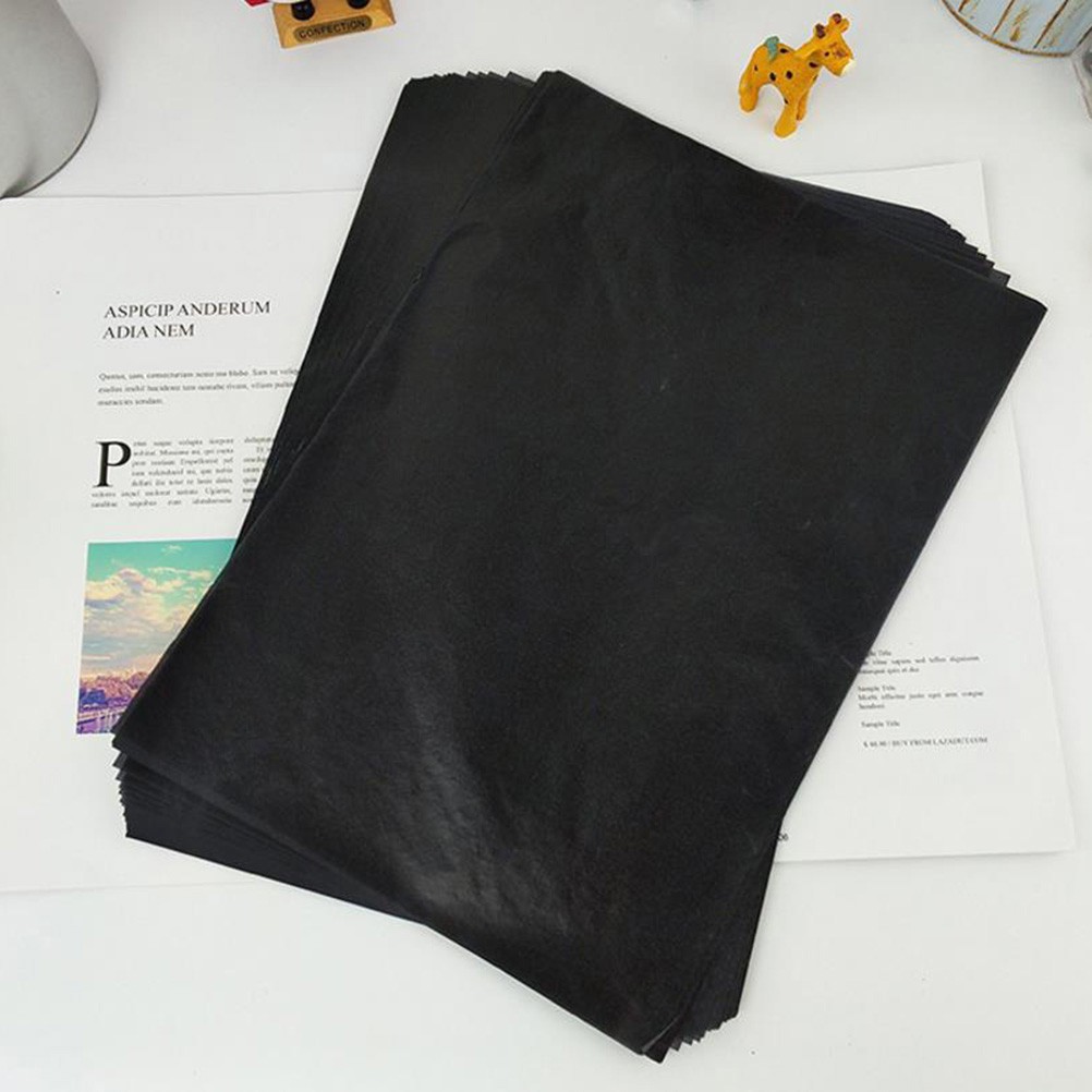 100Pcs Reusable Carbon Transfer Paper Black for Crafts Writing Durable Sheets