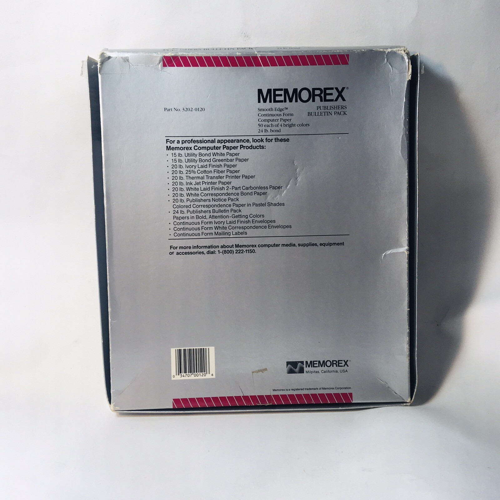 Memorex Publishers Bulletin Pack Continuous Form Computer Paper Dot Matrix Color