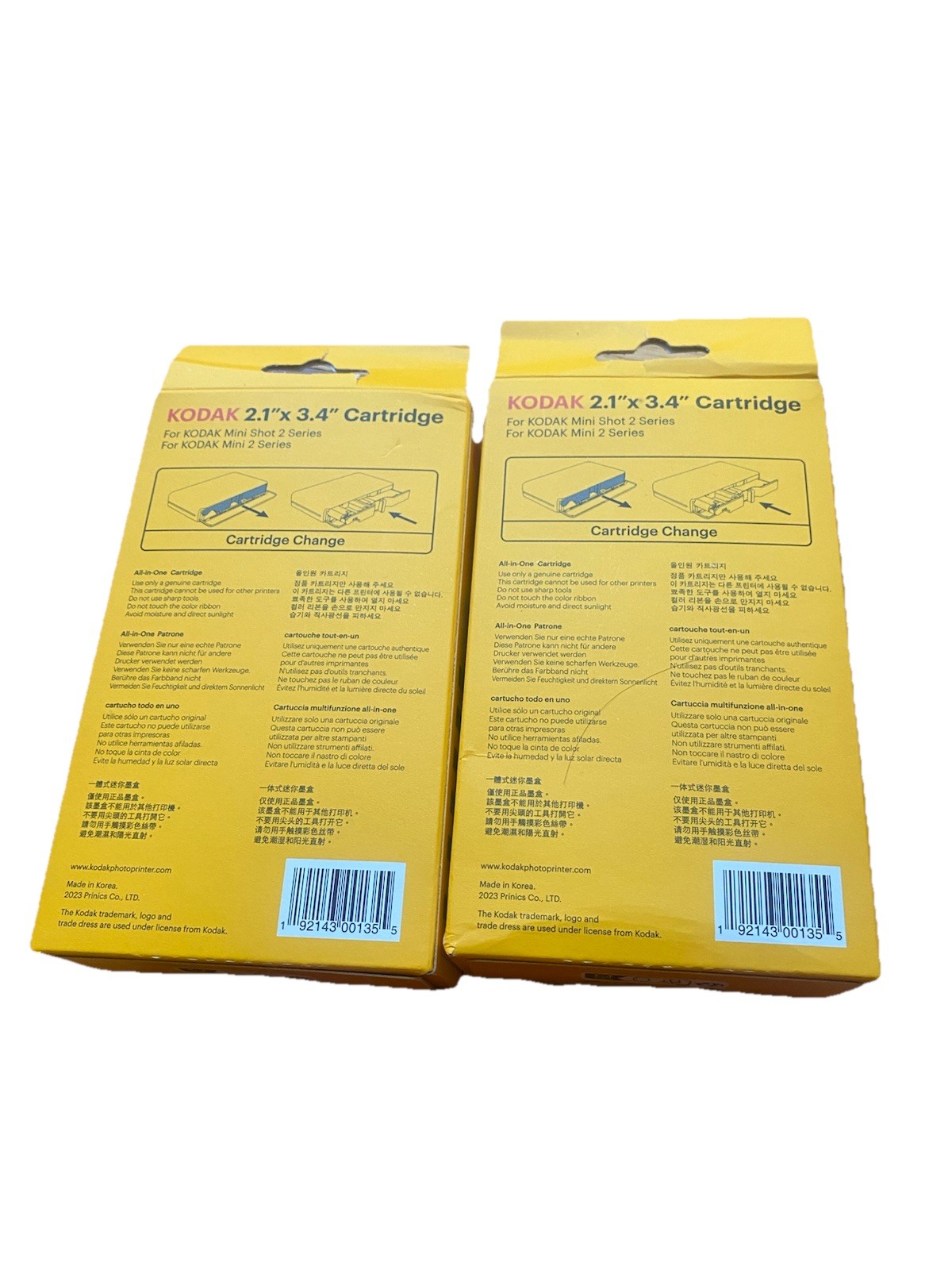 2 pack Kodak Instant Print 2.1″x 3.4″ Cartridge 60 Sheets Total Brand New