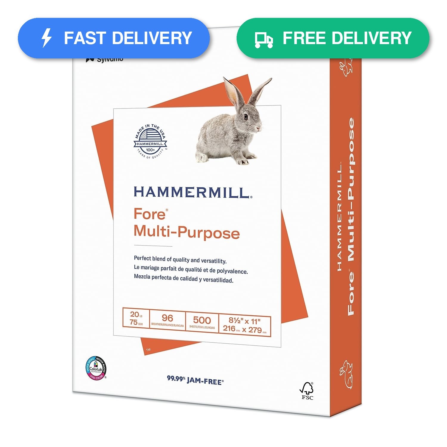 Hammermill Printer Paper, Fore Multipurpose 20 lb Copy Paper, 8.5 x 11-1…