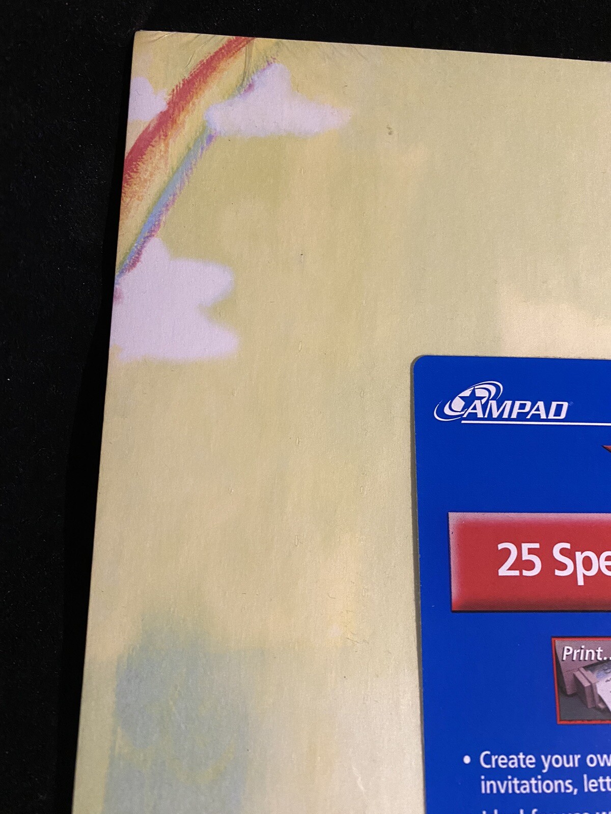 Vintage AMPAD 25 Specialty PC Copy Printer Paper Sunflower Heart Rainbow Sealed