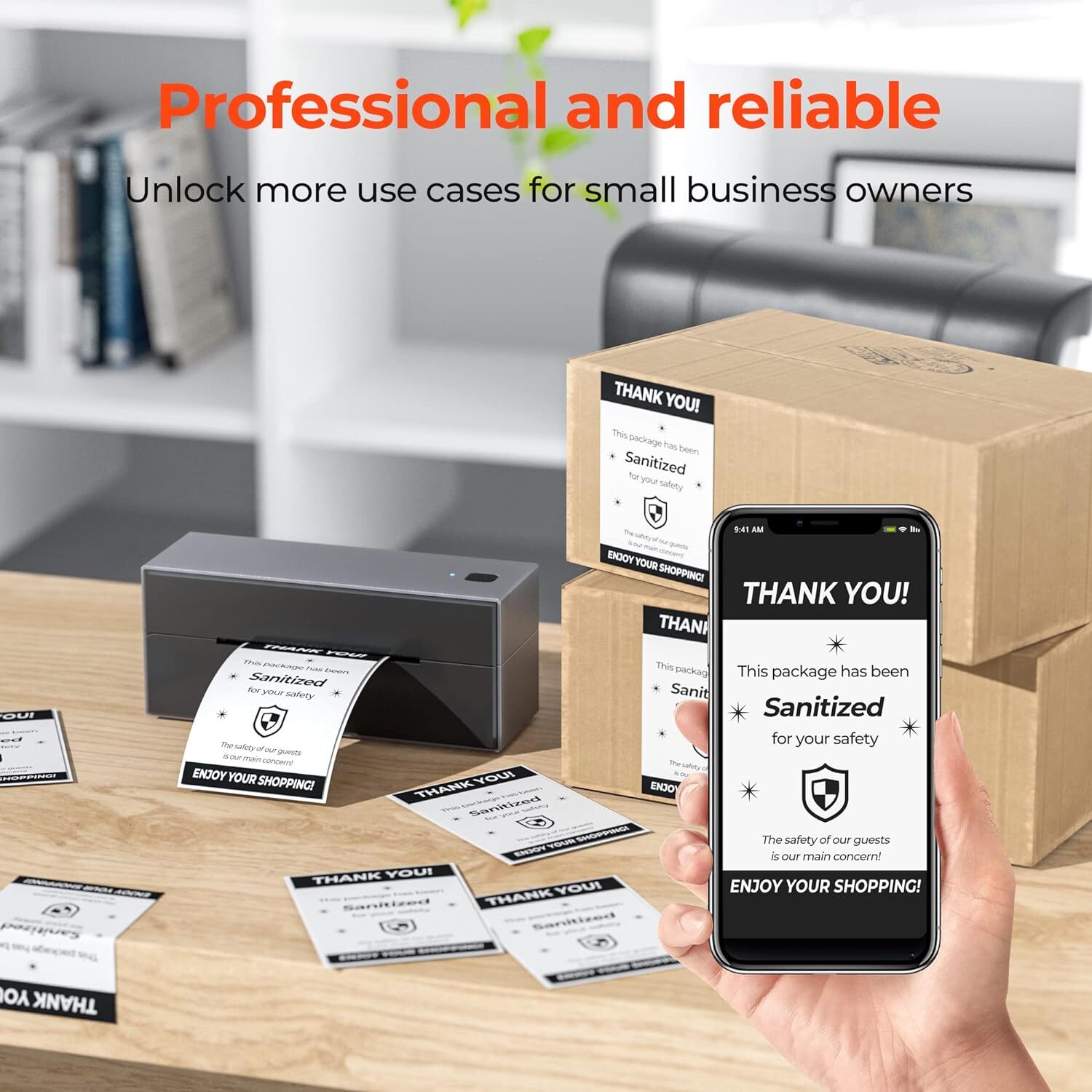 500/1000PCS 4″ x 6″ Fanfold Thermal Shipping Address Label Printer Paper Sticker