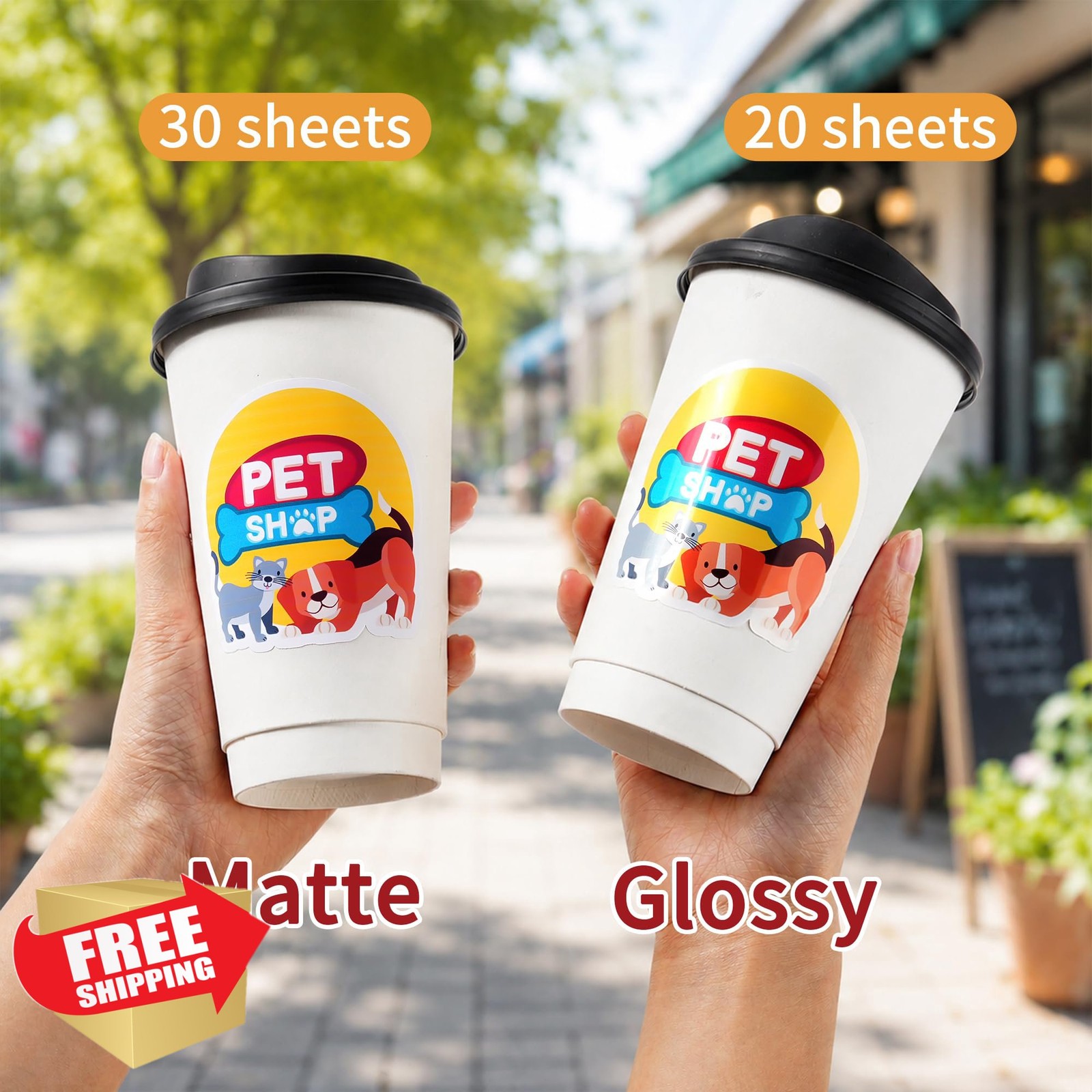 QYH Printable Vinyl Sticker Paper 50 Sheets