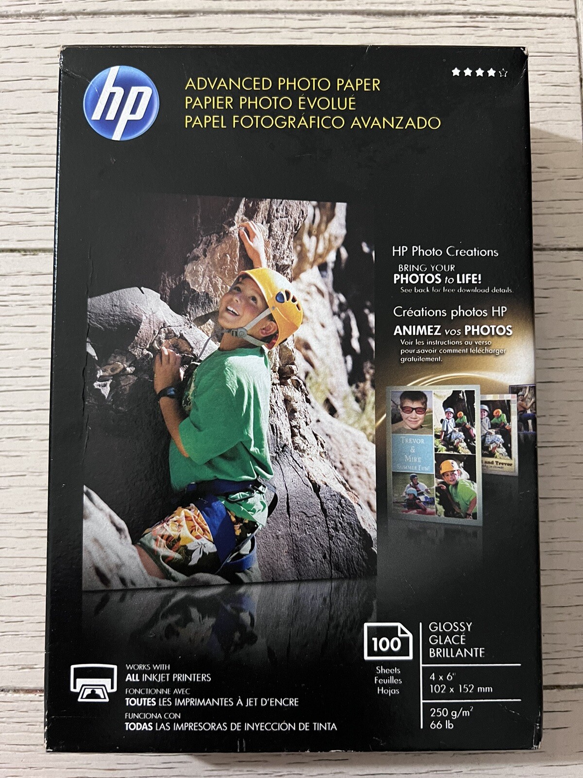HP Advanced Photo Paper 4X6 Glossy Q6638A 100 Sheets New In Box