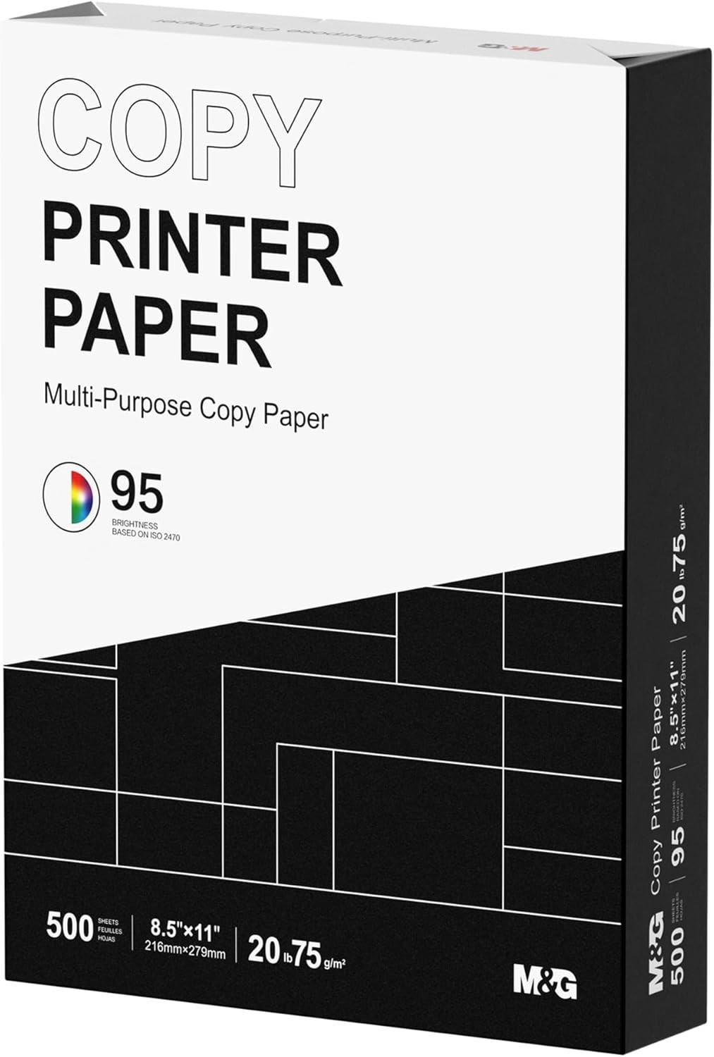 500 Sheets of 20lb High Brightness 8.5 x 11 Copy Paper – Jam-Free Performance