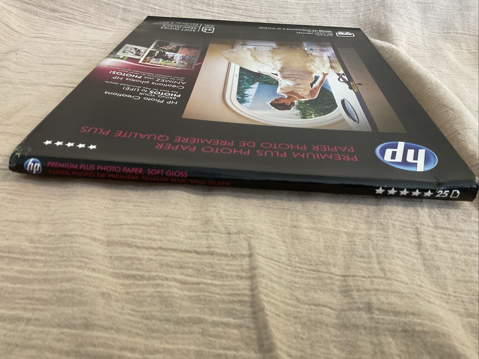 HP Premium Plus Photo Paper, 25 Sheets, Soft-Gloss, 8.5 x 11.25 for Inkjet
