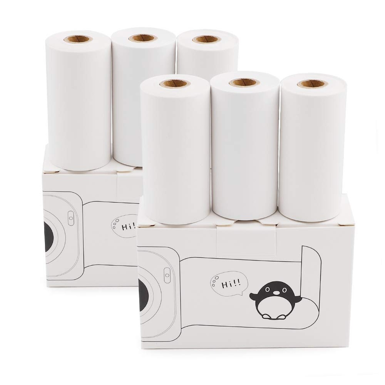 6 Roll Mini Sticker Printer Photo Paper,57 x 30mm Thermal Printer Paper White…