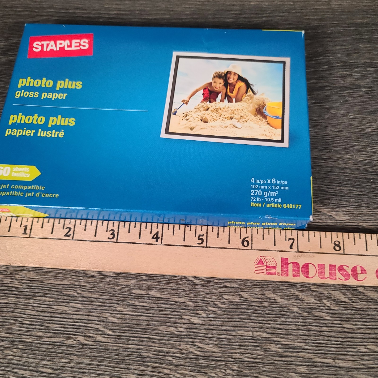 Lot of 2 Inkjet Photo Paper 4×6 Glossy Paper-1 Sealed Staples and 1 Open HP Box