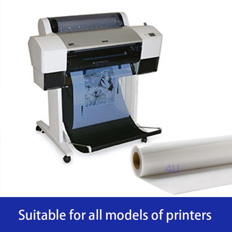 17″x100ft，Waterproof Inkjet Milky Transparency Film for Silk Screen Printing