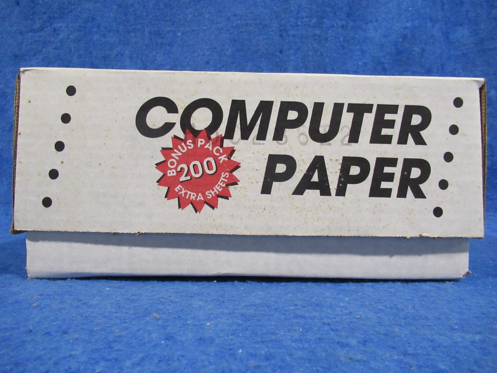 Vintage Continuous Feed Paper 9.5 X 11 Dot Matrix Computer Paper est 1000+ count