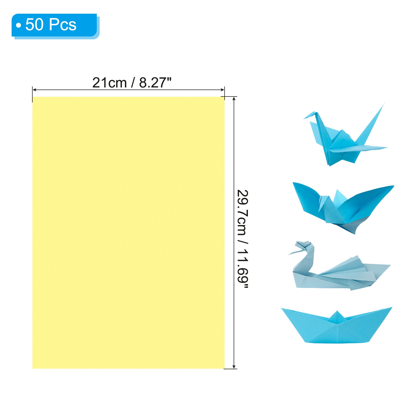 Yellow Photocopy Paper, 50 Sheets A4 11.7×8.3″ 70g/m²