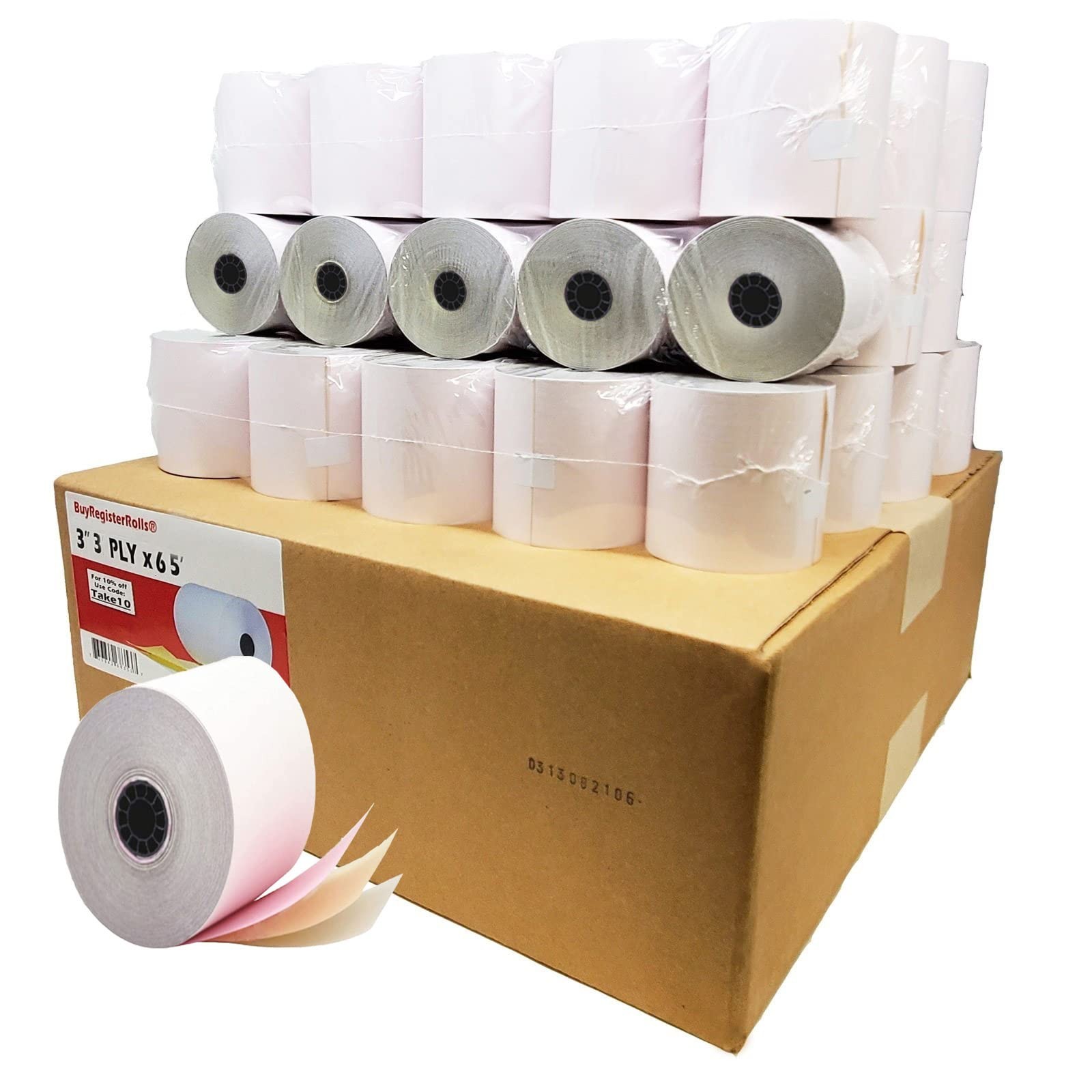 Lot of 50 STAR SP700 / SP742 Kitchen Printer 3″ x 140′ 1-Ply Thermal Paper Rolls