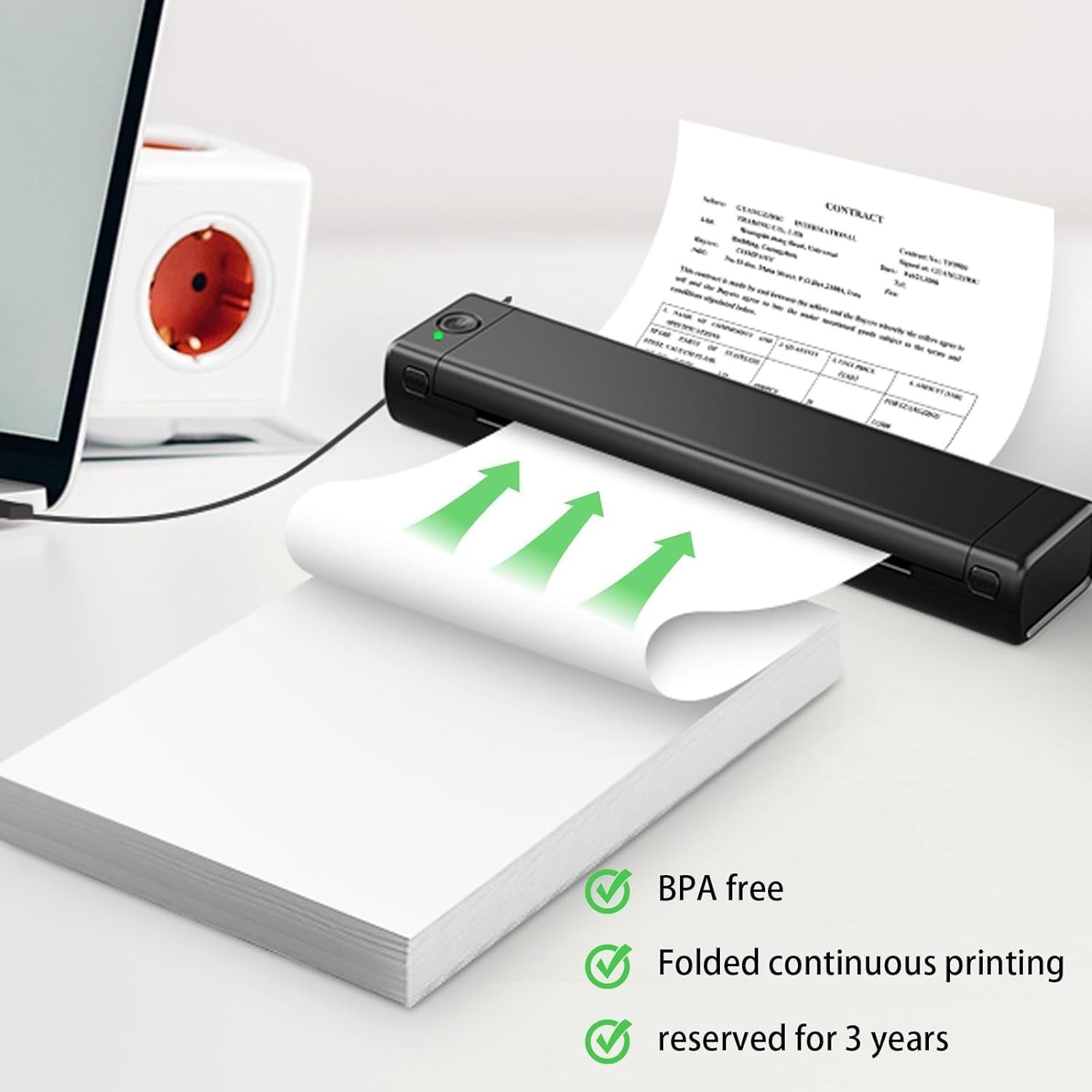 Thermal Printer Paper 8.5 x 11 Inch, 100 Sheets US Letter Size Thermal Paper,