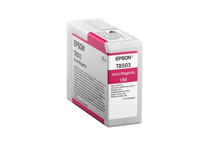 Epson T850 UltraChrome HD 80 mL Vivid Magenta Ink Cartridge [T85030N]